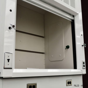 Inside of 4′ Fisher American Fume Hood w/ Flammable Storage
