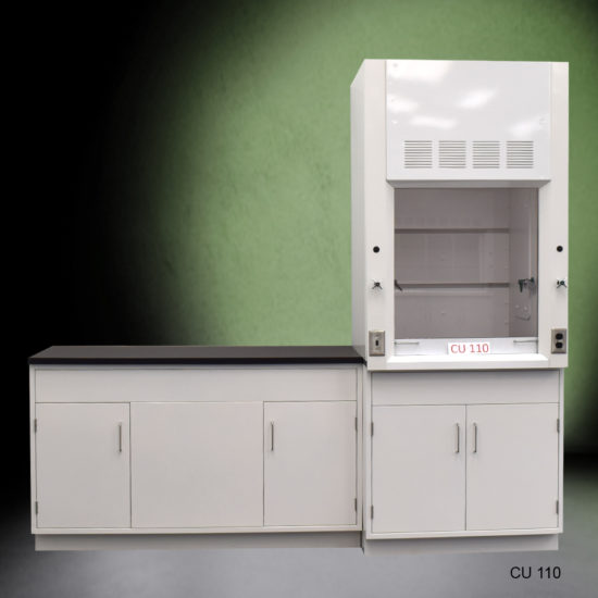 3' Fisher American Fume Hood with General Storage and 5' Laboratory Cabinet Group (CU-110)