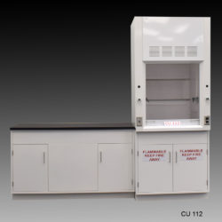 3' Fisher American Fume Hood with Flammable Storage and 5' Laboratory Cabinet Group (CU-112)