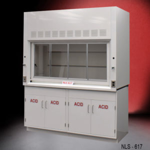 6′ Fisher American Fume Hood w/ Acid Storage at slight angle