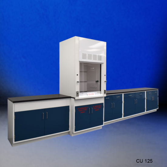 3′ Fisher American Fume Hood w/ 14′ Laboratory Cabinets & Flammable Storage - Image 3