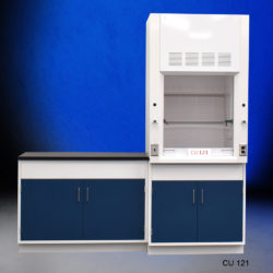 3' Fisher American Fume Hood w/ General Storage & 4' Laboratory Cabinet Group (CU-121)