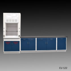 3' Fisher American Fume Hood w/ Flammable Storage & 9' Laboratory Cabinet Group (CU-122)