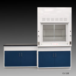 4' Fisher American Fume Hood w/ General Storage & 4' Laboratory Cabinet Group (CU-128)