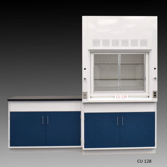 4' Fisher American Fume Hood w/ General Storage & 4' Laboratory Cabinet Group (CU-128)