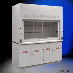 6' Fisher American Laboratory Fume Hood w/ Acid Storage Cabinets (NLS-617)