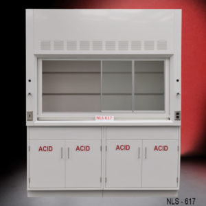 NLS617 Front of 6′ Fisher American Fume Hood w/ Acid Storage
