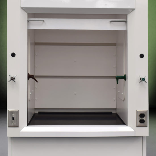 3′ Fisher American Fume Hood w/ Flammable Storage & 4′ Cabinet Group Front