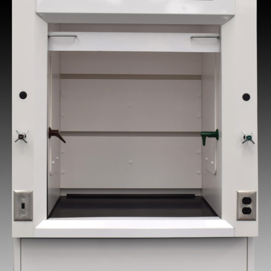 3′ Fisher American Fume Hood w/ Flammable Storage & 9′ Cabinets Inside View 3