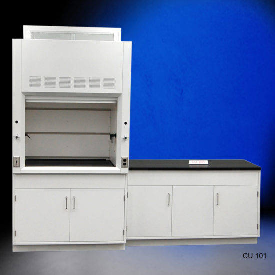 4' Fisher American Fume Hood w/ 5' General Cabinets