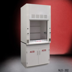 3′ Fisher American Fume Hood w/ Acid Storage Cabinet (NLS-302)