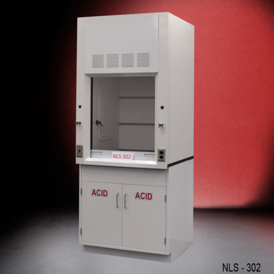 3′ Fisher American Fume Hood w/ Acid Cabinets - Image 5