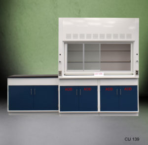 Fume Hood Front View CU 139 Front Partially Closed