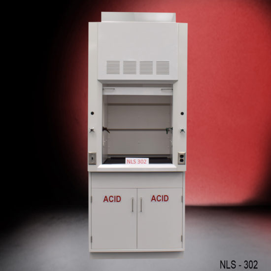 3′ Fisher American Fume Hood w/ Acid Cabinets - Image 7