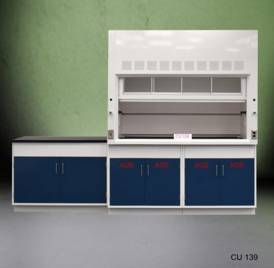 CU 139 Fume Hood Partially Closed with Acid Doors