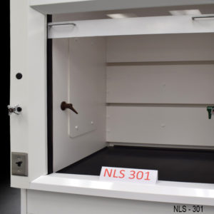 3′ Fisher American Fume Hood w/ General Cabinets inside