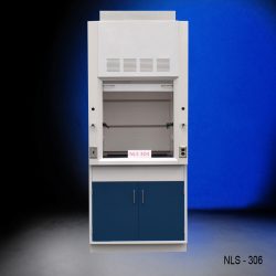 Front view of Fisher American 3 Foot Fume Hood with cabinet