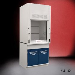 3' Fume Hood w/ Flammable Storage wide left corner view