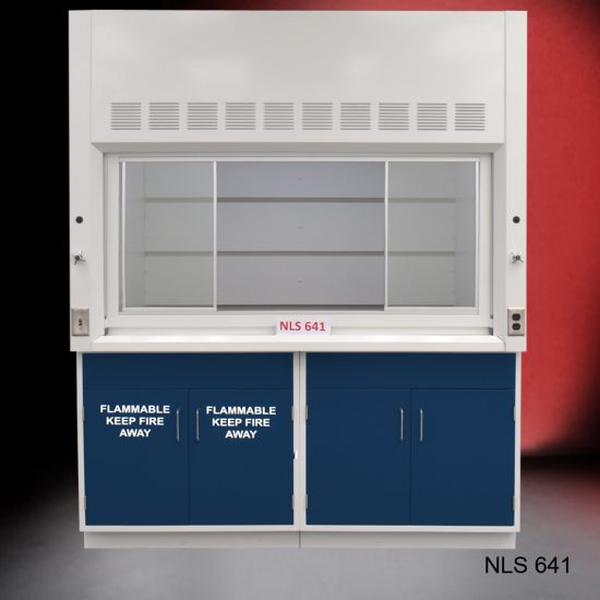 6' x 4' Fisher American Fume Hood w/ General & Flammable Storage