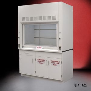 5' Fisher American Fume Hood w/ Flammable & General Storage Angle 1
