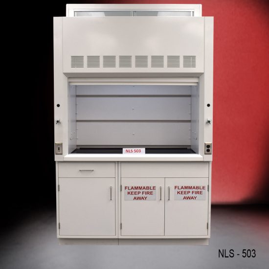 5' Fisher American Fume Hood w/ Flammable & General Storage