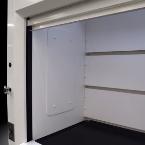 5' Fisher American Fume Hood w/ Blue General Storage Inside view 2