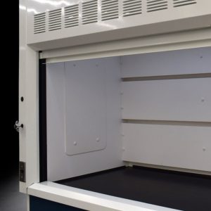 Inside Left View of 10' Fisher American Fume Hood w/ Flammable & General Storage