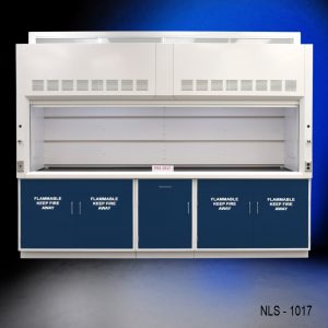Front Open 10' Fisher American Fume Hood w/ Flammable Storage Cabinets