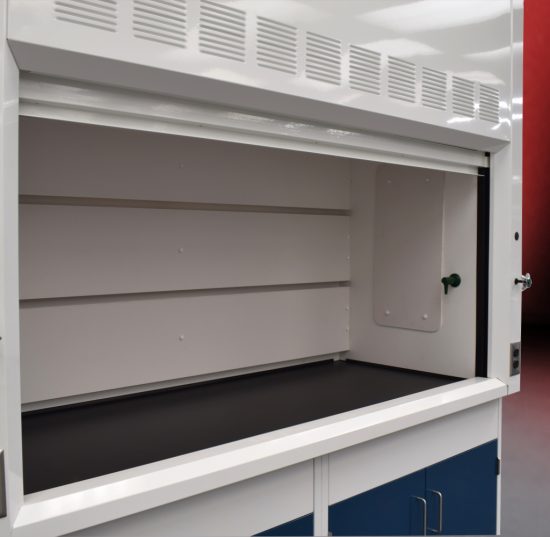 Inside view 6' Fume Hood that comes with 9' of flammable & standard cabinets.