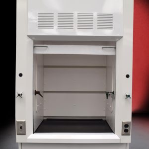Front Close View 3' Fisher American Fume Hood w/ 5' Cabinets (Acid & General)