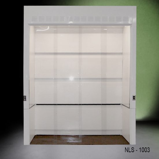 Front view of 10′ x 4' x 10' Fisher American Walk-In Fume Hood Exhaust