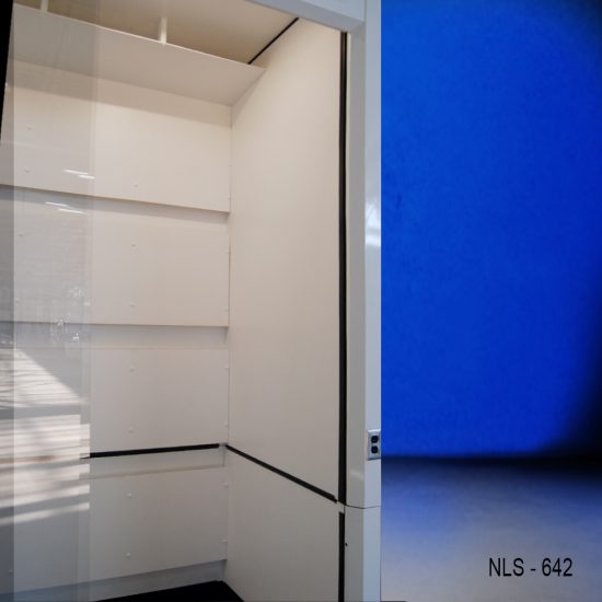 Inside right corner 6′ x 4' x 10' Fisher American Walk-In Fume Hood