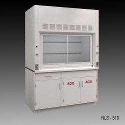 5′ x 4' Fisher American Fume Hood w/ ACID & General Storage